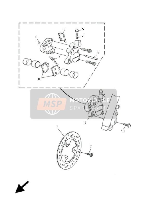 Yamaha CS50-AC JOGR 2005 BREMSSATTEL VORNE für ein 2005 Yamaha CS50-AC JOGR